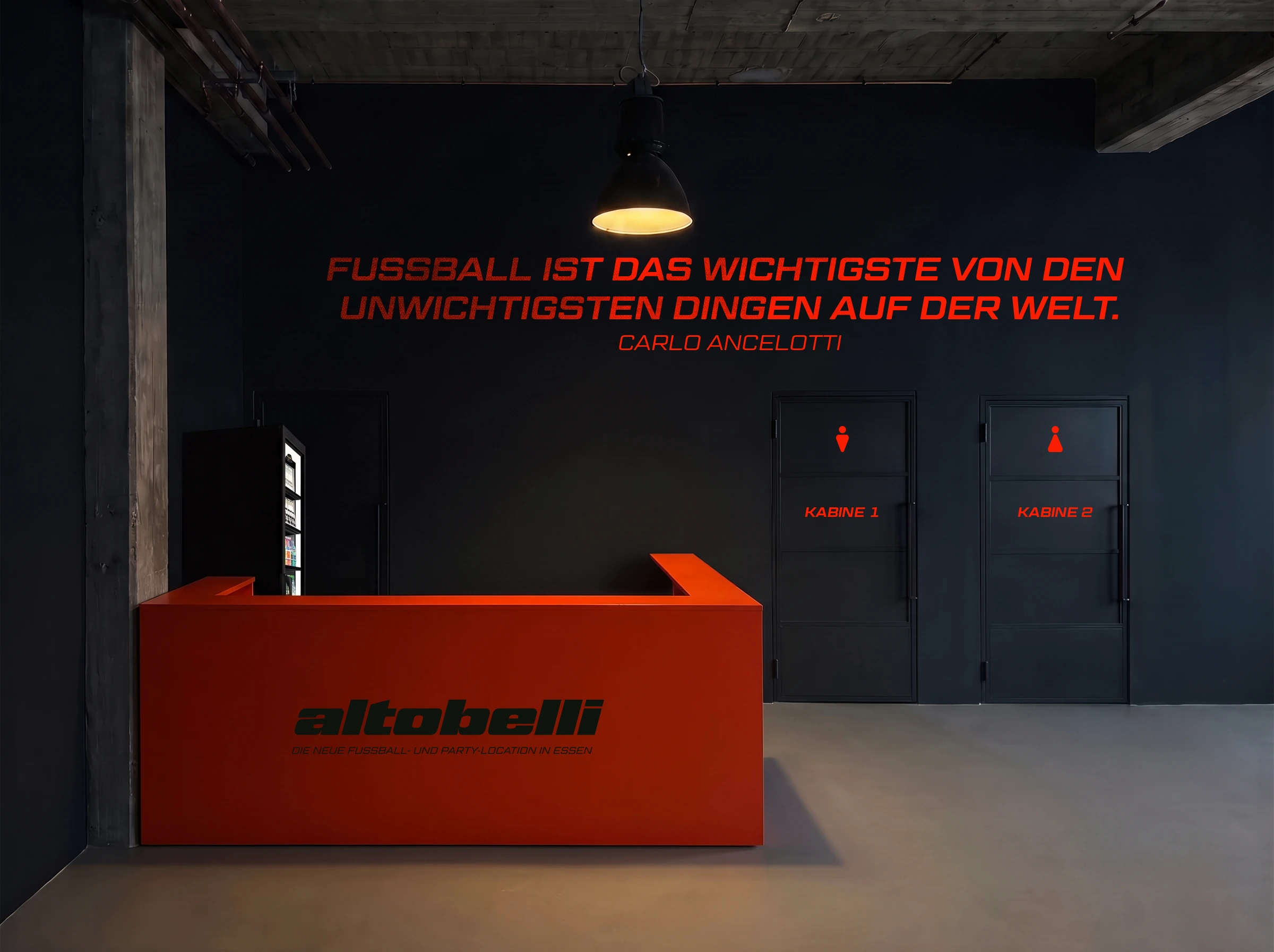 Visualisierung einer privaten Feier in der Lounge von altobelli