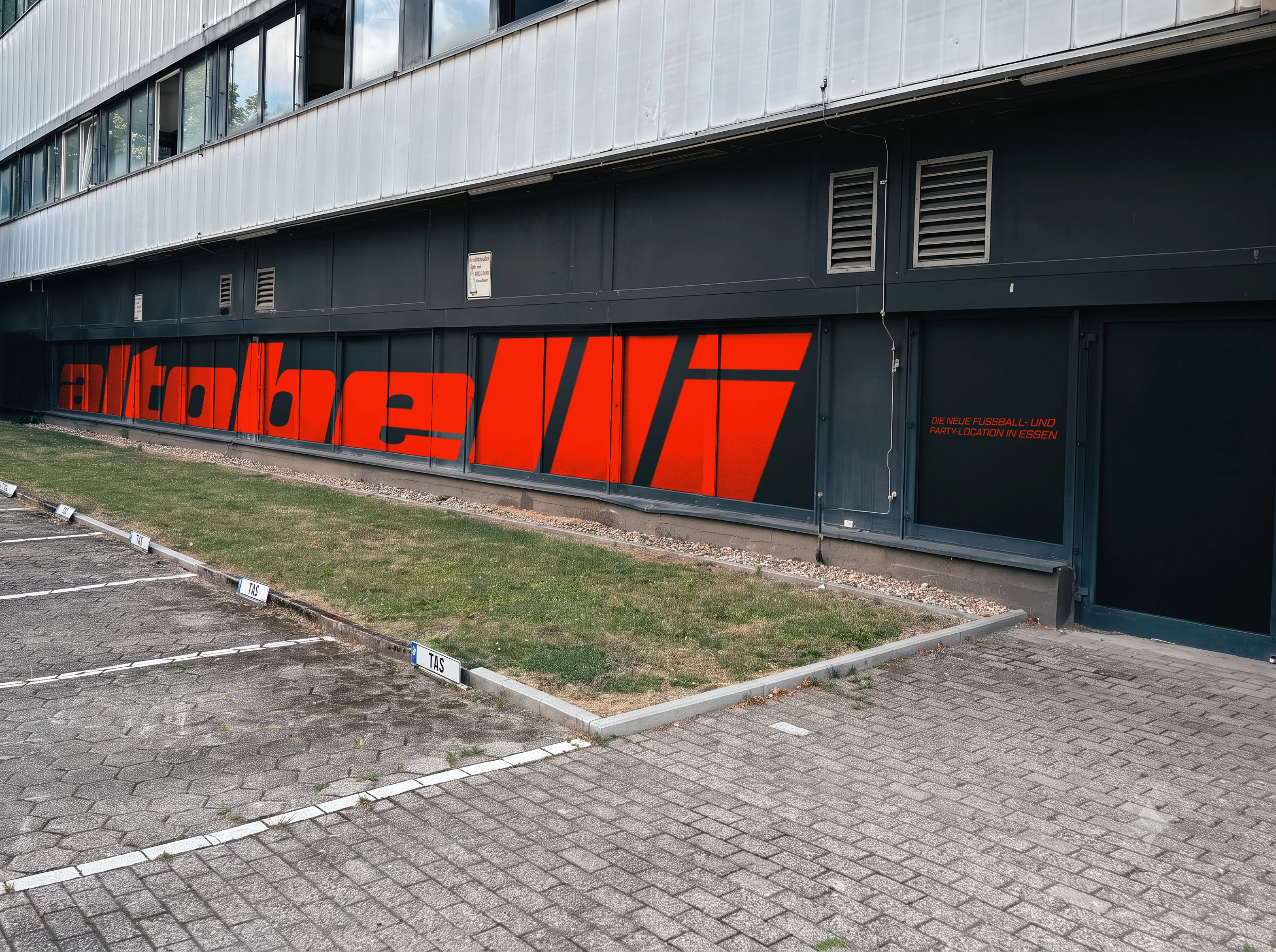 Visualisierung des Außenbereichs der altobelli Eventlocation in Essen